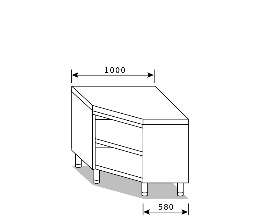 AGI/Tables armoires d'angle - 23400 | Mittel Group