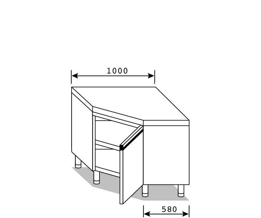 AGI/Tables armoires d'angle - 23402 | Mittel Group