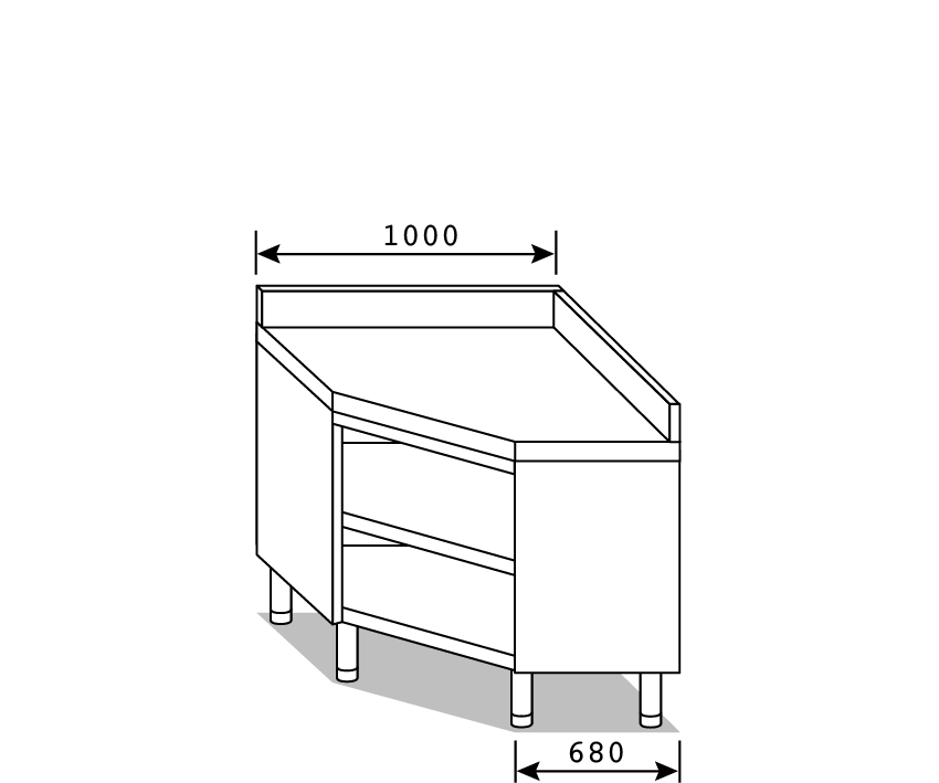 AGI / Tables armoires d'angle - 23501 | Mittel Group