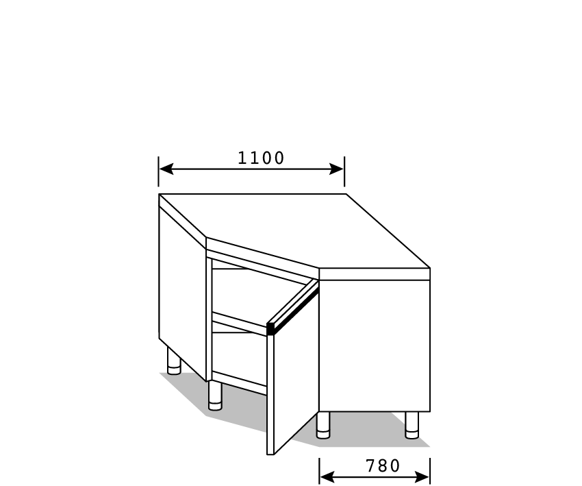 AGI/Tables armoires d'angle - 23506 | Mittel Group
