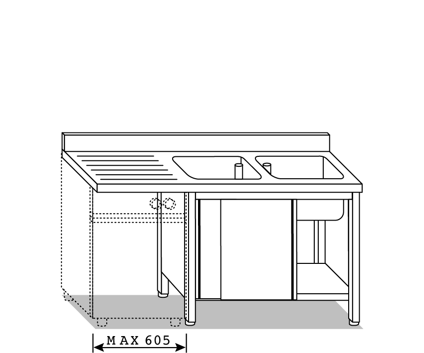 EUR / Sink units - V01912, V01962 | Mittel Group