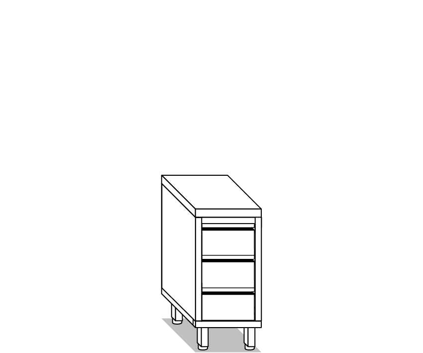 EUR/Drawer cabinet - V05516, V05517 | Mittel Group